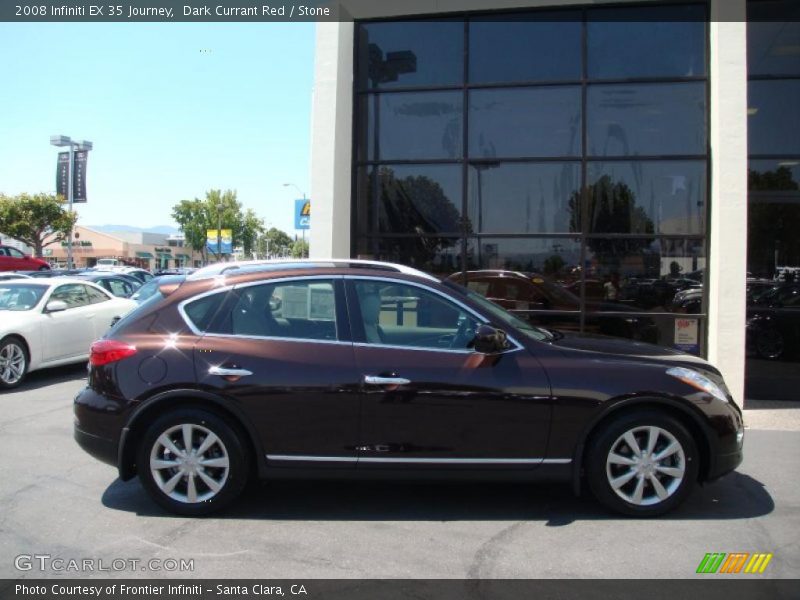 Dark Currant Red / Stone 2008 Infiniti EX 35 Journey