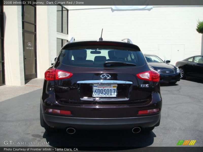 Dark Currant Red / Stone 2008 Infiniti EX 35 Journey