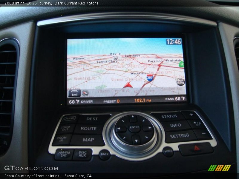 Dark Currant Red / Stone 2008 Infiniti EX 35 Journey