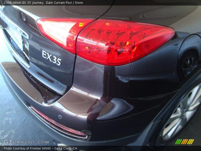 Dark Currant Red / Stone 2008 Infiniti EX 35 Journey