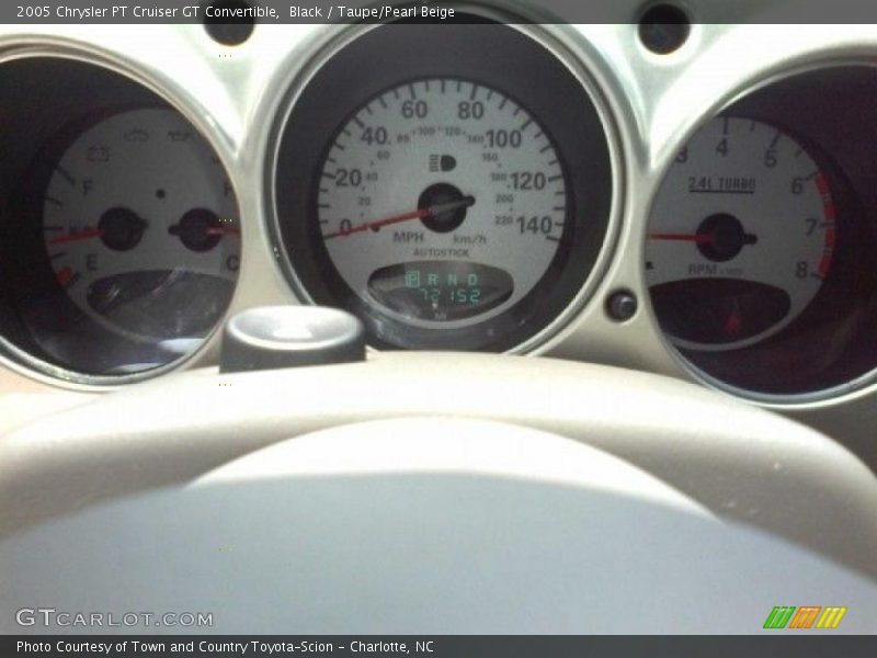 Black / Taupe/Pearl Beige 2005 Chrysler PT Cruiser GT Convertible