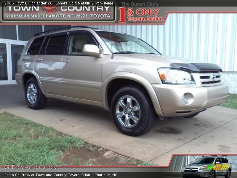 Sonora Gold Metallic / Ivory Beige 2006 Toyota Highlander V6