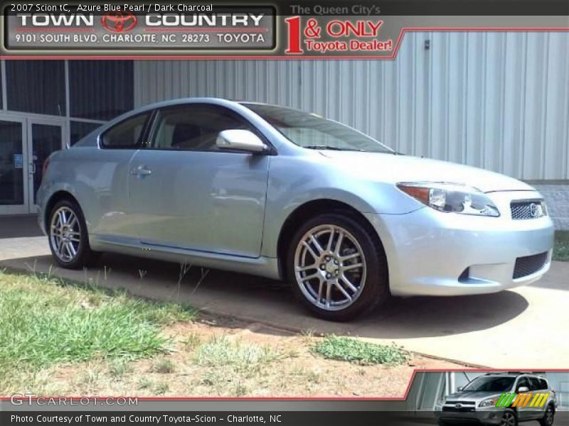 Azure Blue Pearl / Dark Charcoal 2007 Scion tC