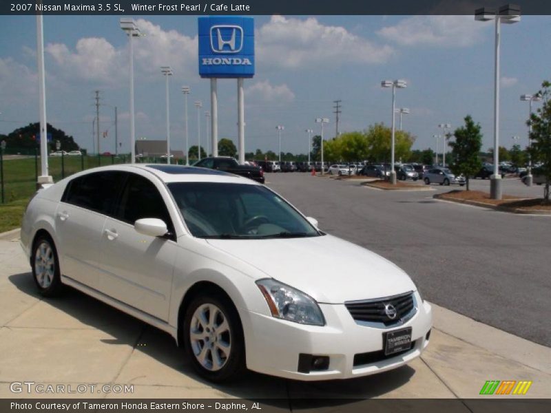 Winter Frost Pearl / Cafe Latte 2007 Nissan Maxima 3.5 SL