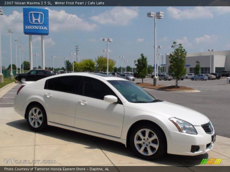 Winter Frost Pearl / Cafe Latte 2007 Nissan Maxima 3.5 SL
