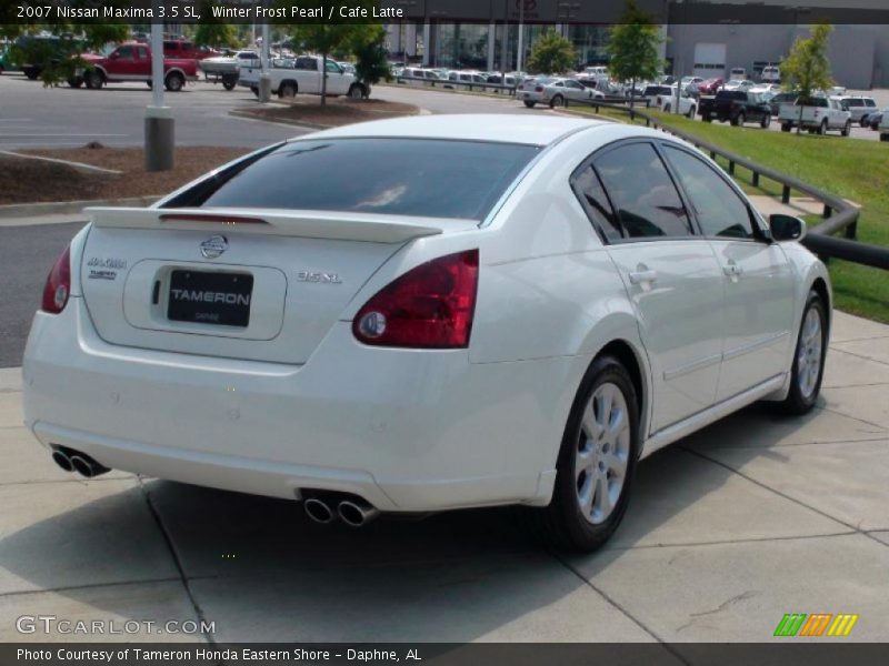 Winter Frost Pearl / Cafe Latte 2007 Nissan Maxima 3.5 SL