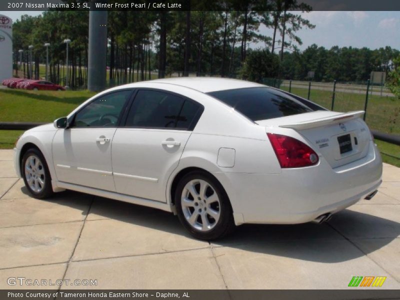 Winter Frost Pearl / Cafe Latte 2007 Nissan Maxima 3.5 SL
