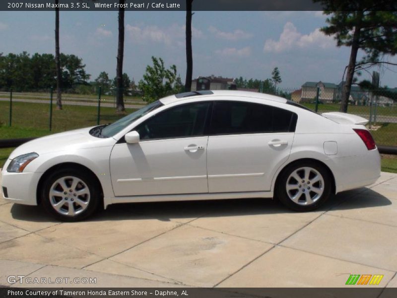 Winter Frost Pearl / Cafe Latte 2007 Nissan Maxima 3.5 SL