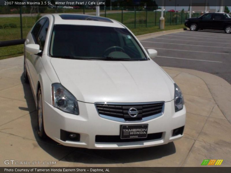 Winter Frost Pearl / Cafe Latte 2007 Nissan Maxima 3.5 SL