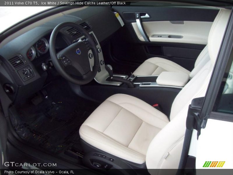 Ice White / Soverign Hide Calcite Leather/Off Black 2011 Volvo C70 T5