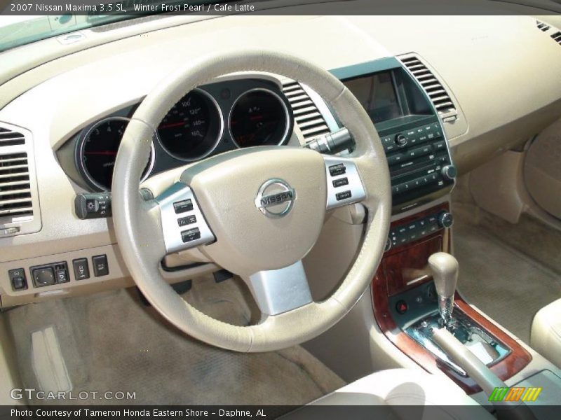 Winter Frost Pearl / Cafe Latte 2007 Nissan Maxima 3.5 SL