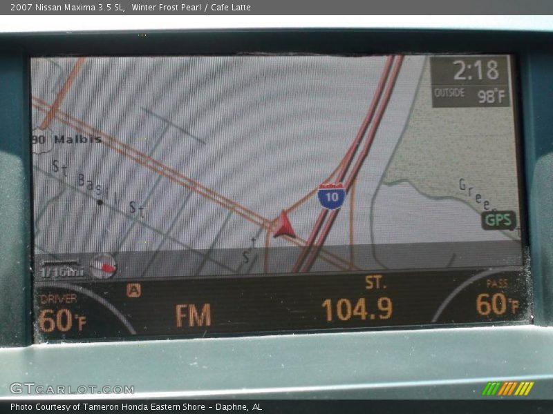 Winter Frost Pearl / Cafe Latte 2007 Nissan Maxima 3.5 SL