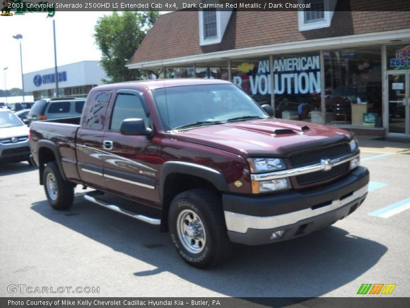 Dark Carmine Red Metallic / Dark Charcoal 2003 Chevrolet Silverado 2500HD LS Extended Cab 4x4