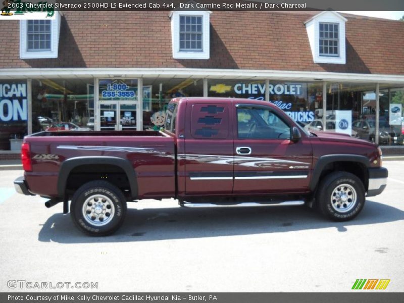 Dark Carmine Red Metallic / Dark Charcoal 2003 Chevrolet Silverado 2500HD LS Extended Cab 4x4