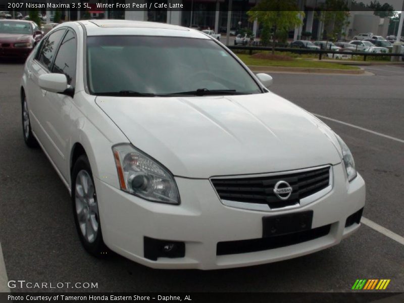 Winter Frost Pearl / Cafe Latte 2007 Nissan Maxima 3.5 SL