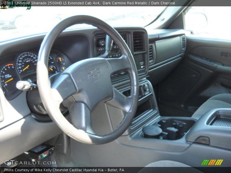 Dark Carmine Red Metallic / Dark Charcoal 2003 Chevrolet Silverado 2500HD LS Extended Cab 4x4
