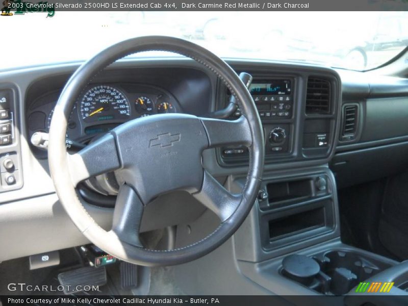 Dark Carmine Red Metallic / Dark Charcoal 2003 Chevrolet Silverado 2500HD LS Extended Cab 4x4