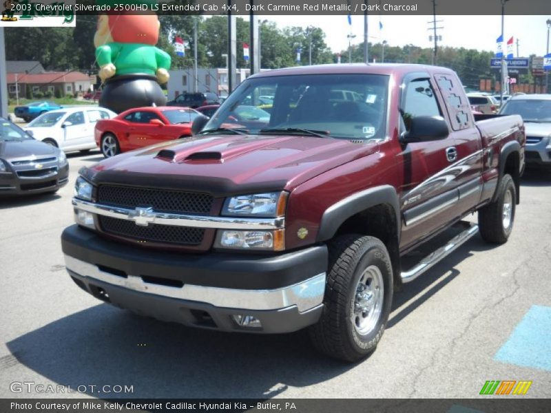 Dark Carmine Red Metallic / Dark Charcoal 2003 Chevrolet Silverado 2500HD LS Extended Cab 4x4