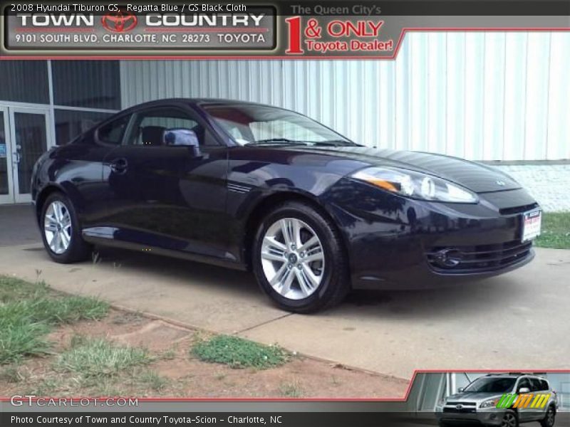 Regatta Blue / GS Black Cloth 2008 Hyundai Tiburon GS
