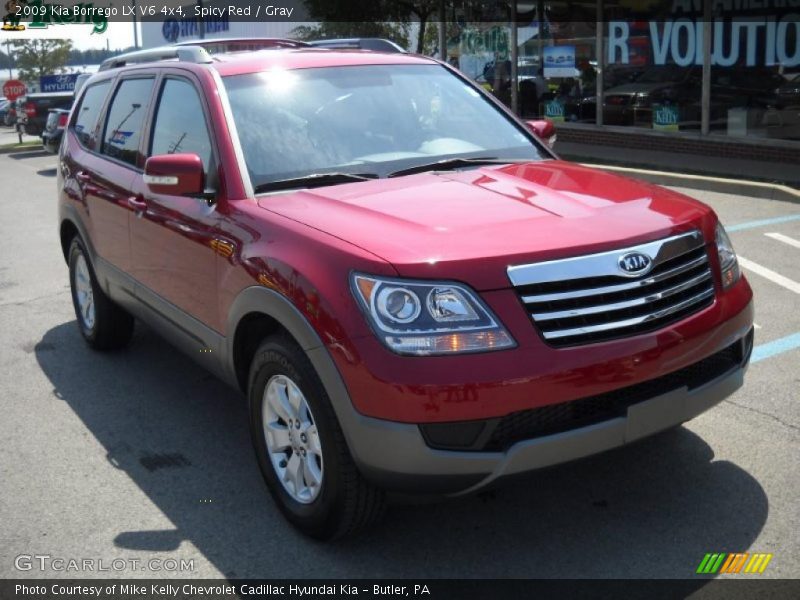 Spicy Red / Gray 2009 Kia Borrego LX V6 4x4