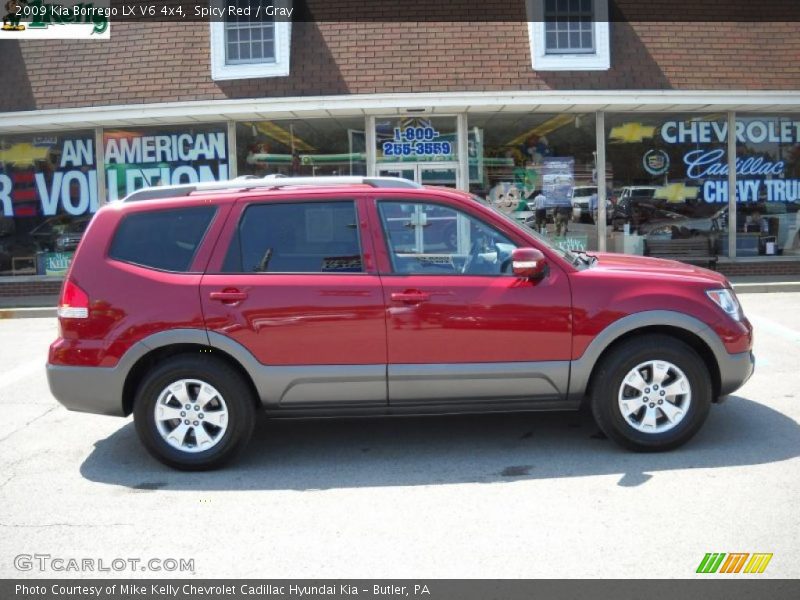 Spicy Red / Gray 2009 Kia Borrego LX V6 4x4