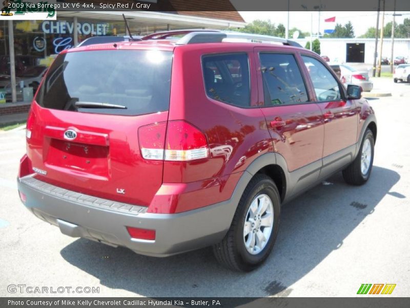 Spicy Red / Gray 2009 Kia Borrego LX V6 4x4
