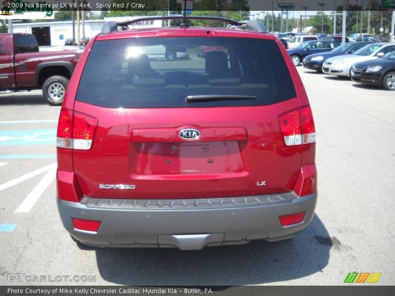 Spicy Red / Gray 2009 Kia Borrego LX V6 4x4
