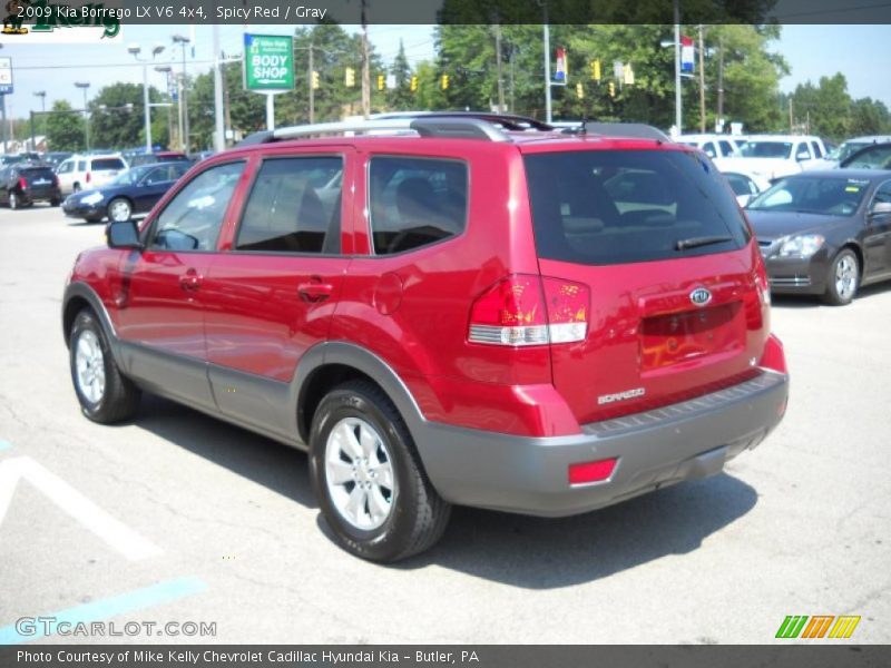Spicy Red / Gray 2009 Kia Borrego LX V6 4x4