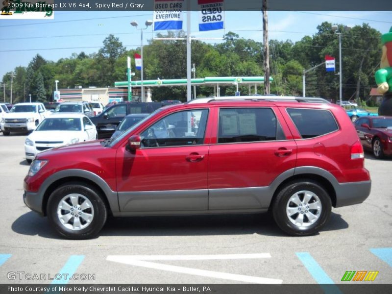 Spicy Red / Gray 2009 Kia Borrego LX V6 4x4