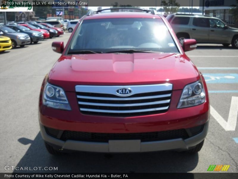 Spicy Red / Gray 2009 Kia Borrego LX V6 4x4