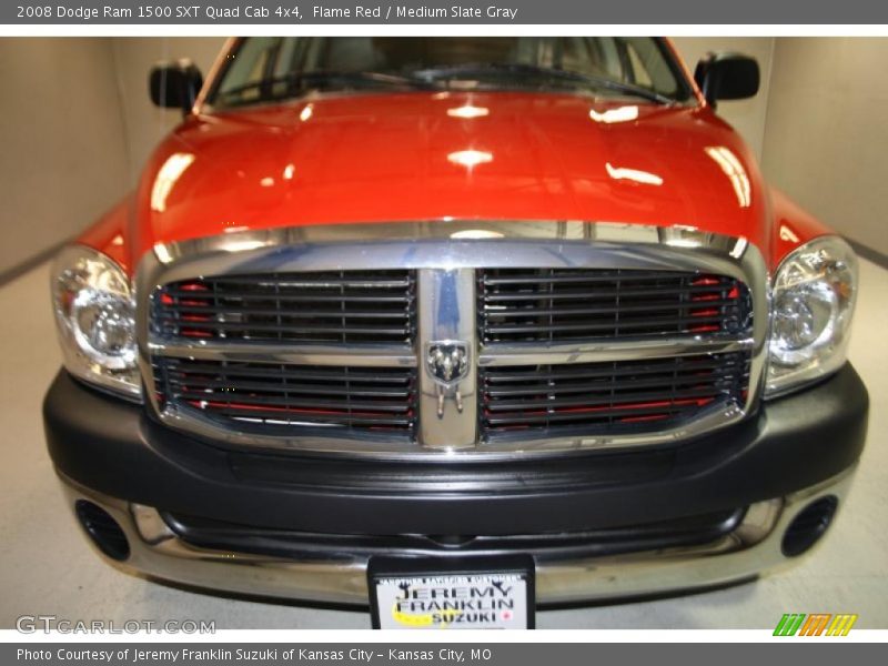 Flame Red / Medium Slate Gray 2008 Dodge Ram 1500 SXT Quad Cab 4x4