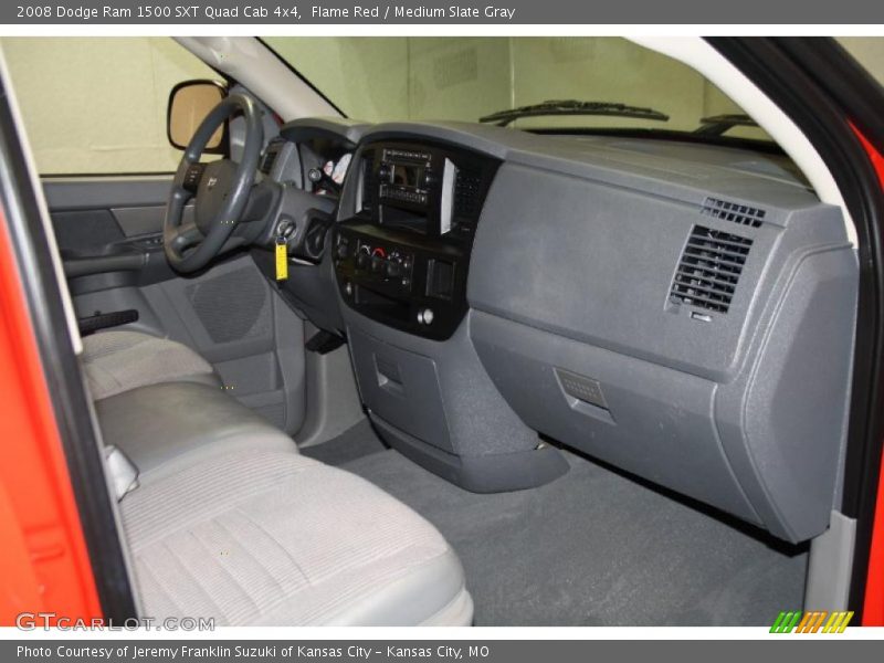 Flame Red / Medium Slate Gray 2008 Dodge Ram 1500 SXT Quad Cab 4x4