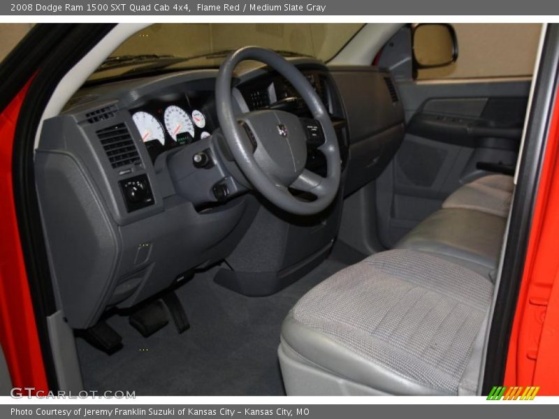 Flame Red / Medium Slate Gray 2008 Dodge Ram 1500 SXT Quad Cab 4x4