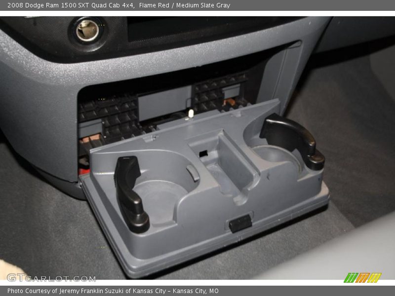 Flame Red / Medium Slate Gray 2008 Dodge Ram 1500 SXT Quad Cab 4x4
