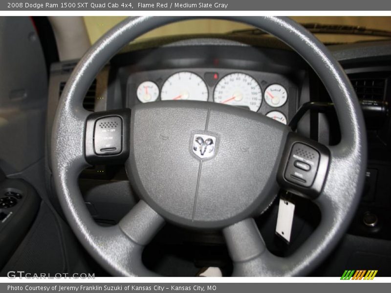 Flame Red / Medium Slate Gray 2008 Dodge Ram 1500 SXT Quad Cab 4x4