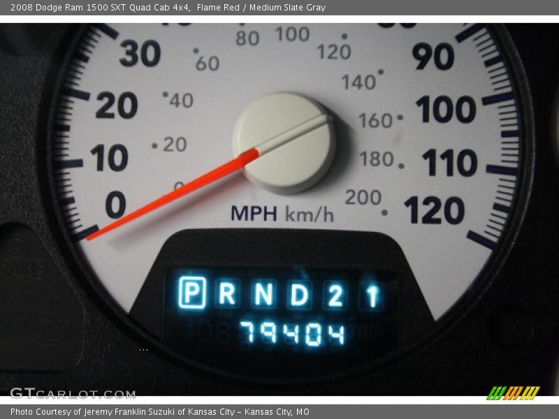 Flame Red / Medium Slate Gray 2008 Dodge Ram 1500 SXT Quad Cab 4x4