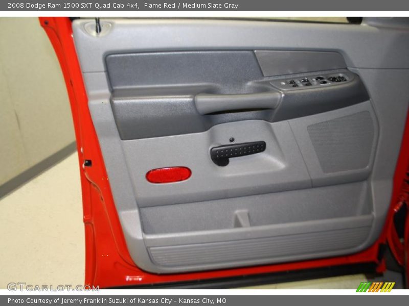 Flame Red / Medium Slate Gray 2008 Dodge Ram 1500 SXT Quad Cab 4x4