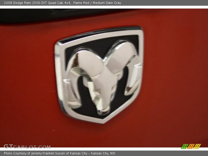 Flame Red / Medium Slate Gray 2008 Dodge Ram 1500 SXT Quad Cab 4x4