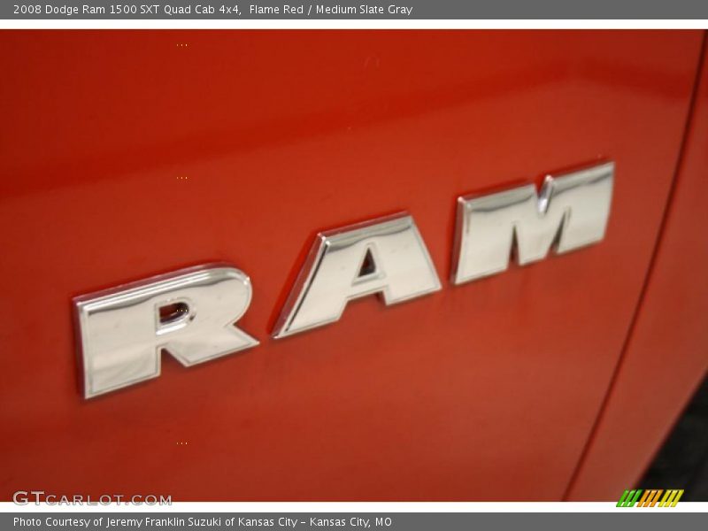 Flame Red / Medium Slate Gray 2008 Dodge Ram 1500 SXT Quad Cab 4x4