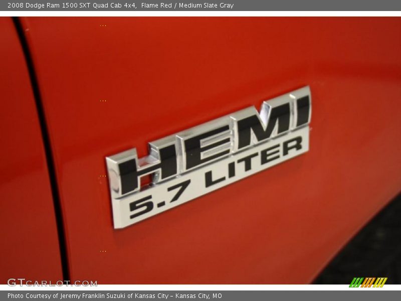 Flame Red / Medium Slate Gray 2008 Dodge Ram 1500 SXT Quad Cab 4x4