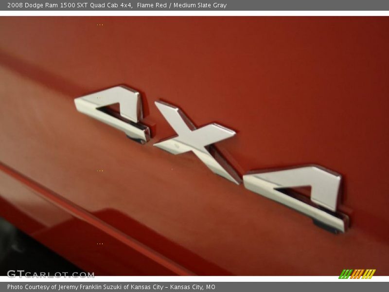 Flame Red / Medium Slate Gray 2008 Dodge Ram 1500 SXT Quad Cab 4x4