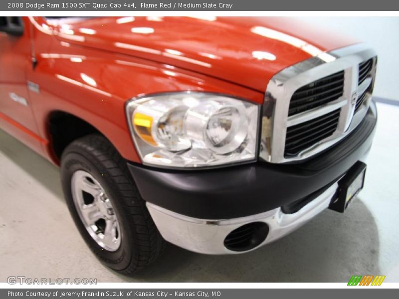 Flame Red / Medium Slate Gray 2008 Dodge Ram 1500 SXT Quad Cab 4x4