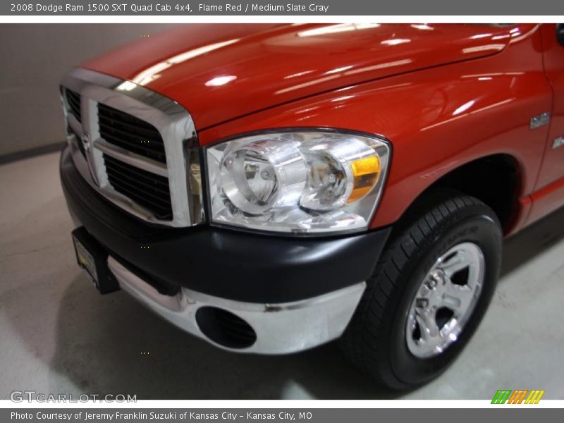 Flame Red / Medium Slate Gray 2008 Dodge Ram 1500 SXT Quad Cab 4x4