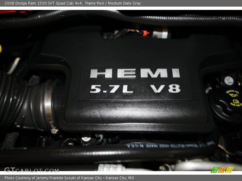 Flame Red / Medium Slate Gray 2008 Dodge Ram 1500 SXT Quad Cab 4x4