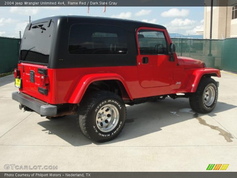 Flame Red / Dark Slate Gray 2004 Jeep Wrangler Unlimited 4x4