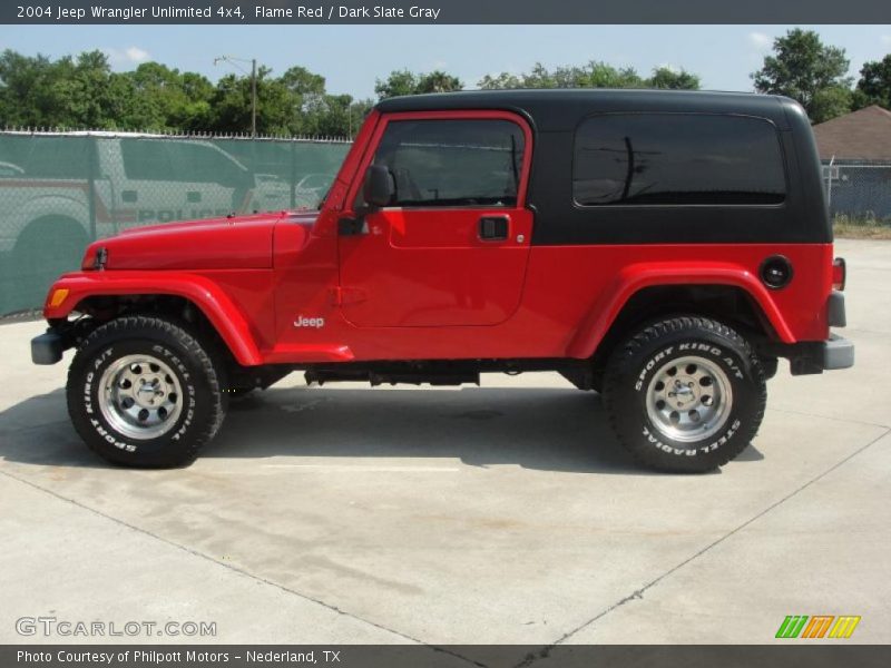 Flame Red / Dark Slate Gray 2004 Jeep Wrangler Unlimited 4x4