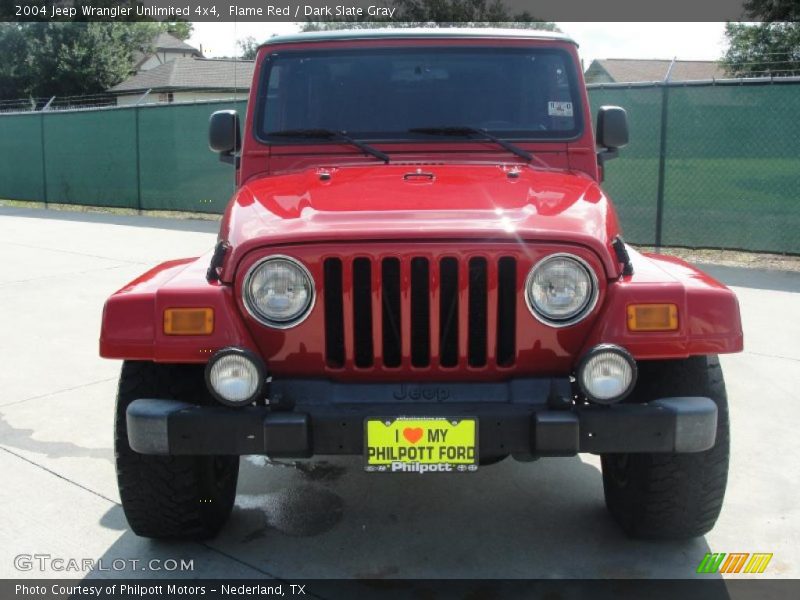 Flame Red / Dark Slate Gray 2004 Jeep Wrangler Unlimited 4x4