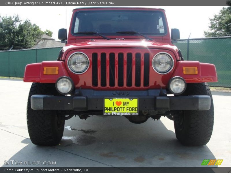 Flame Red / Dark Slate Gray 2004 Jeep Wrangler Unlimited 4x4