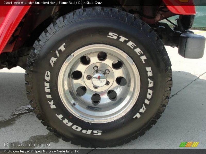 Flame Red / Dark Slate Gray 2004 Jeep Wrangler Unlimited 4x4
