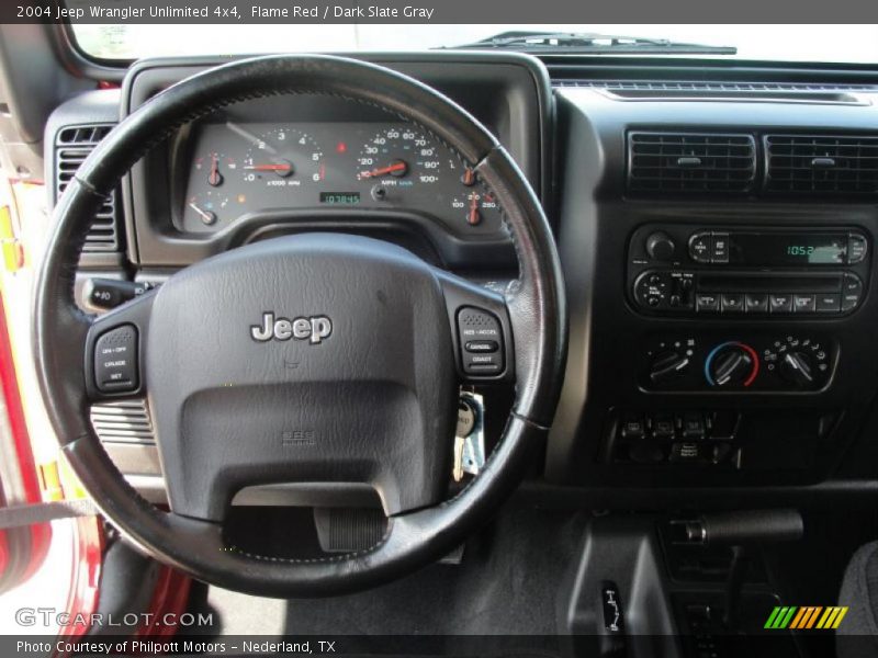 Flame Red / Dark Slate Gray 2004 Jeep Wrangler Unlimited 4x4